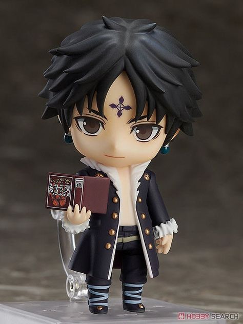 Taken from stashally user @chrolloismyhusbando. CHROLLLLLLLLLLLLLLLLLLOOOOOO! ヽ(♡‿♡)ノ  He is soooooooo cuuuuuuuteeeeee!!!  I AM LIKE HIS ETERNAL FAN!!!  Yes this is official!!! It's from the goodsmilecompany which makes nendoroids here   https://www.goodsmile.info/en/product/8722/Nendoroid+Chrollo+Lucilfer.html  He is already sold out in pre-order on the official site!! But I found another site where he's still available! I mean who can resist that pure smile ♡  *faint*! My w-onderful husbando i Hunter X Hunter Chrollo, Hunter X Hunter Figures, Chrollo Lucilfer, Anime Figurine, Nendoroid Anime, Nick Nacks, Beautiful Objects, Anime Things, Tokyo Otaku Mode