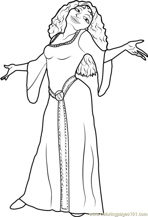 Tangled: The Series Coloring Pages Printable Tangled Coloring Pages, Disney Mural, Disney Villain Party, Villains Party, Amethyst Steven Universe, Mother Gothel, Tangled The Series, Disney Clipart, About Mother