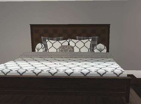 Bed pin bloxburg bed inspiration Bloxburg Bed Pillow Ideas, Bed Bloxburg Ideas, Bloxburg Pillow Ideas, Pillow Bloxburg, Bloxburg Bed Frame Code, Pillows Bloxburg, Bloxburg Pillows, Custom Bed Bloxburg, Bloxburg Custom Bed