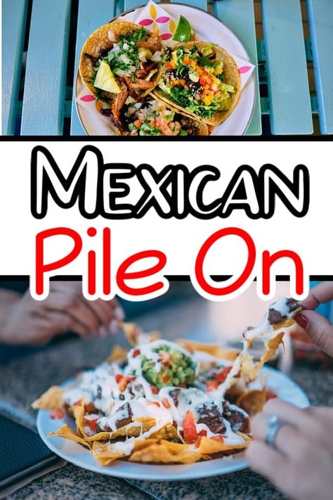 Mexican Pile On Recipe Taco Pile Up, Mexican Pile On Party, Mexican Stack Up, Mexican Pile On Recipes, Mexican Stack Up Recipes, Mexican Pile On, Mexican Pile Up Recipe, Taco Bowl Recipe, Team Dinner