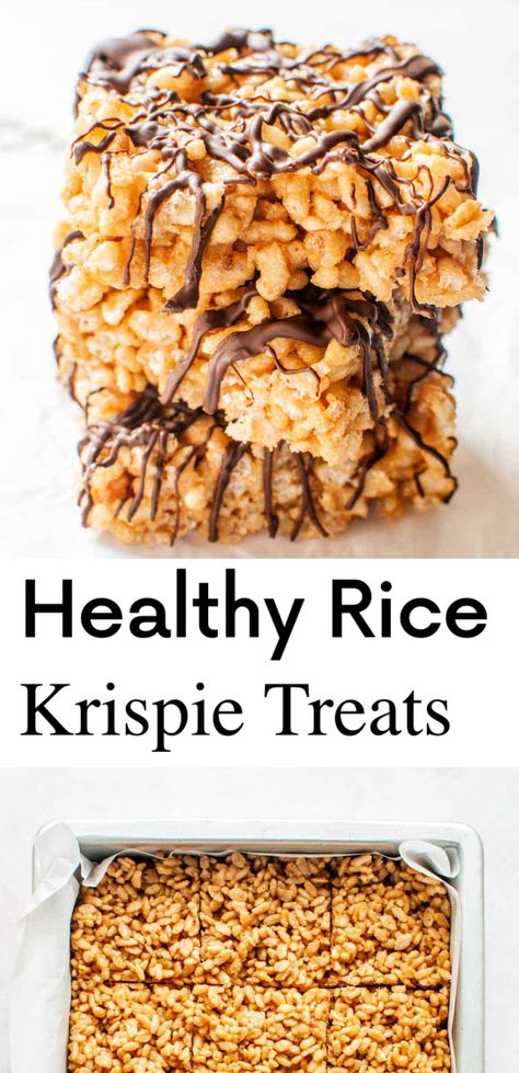 Rice Crispy Recipes Healthy, Rice Krispie Healthy, Snacks With Rice Krispies, Healthy Rice Krispie Recipes, Ww Rice Krispie Treats, Low Fodmap Rice Krispie Treats, Clean Rice Krispie Treats, Low Sugar Rice Krispie Treats, Healthy Rice Krispie Treats Protein