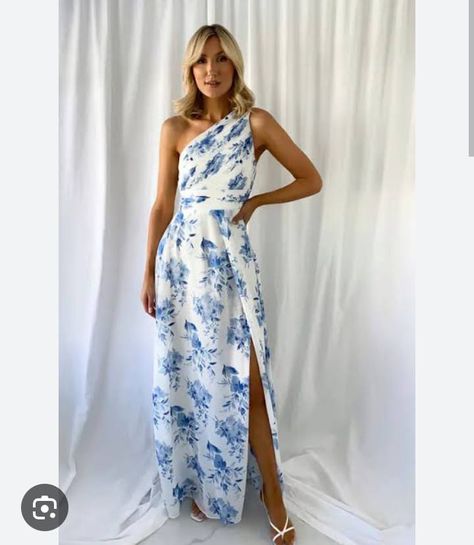 Blue White Floral Dress, Floral Dress Blue, Race Day Fashion, Mob Dress, Dresses For The Races, Race Day Outfits, Races Outfit, Bride Floral, Wedding 2025