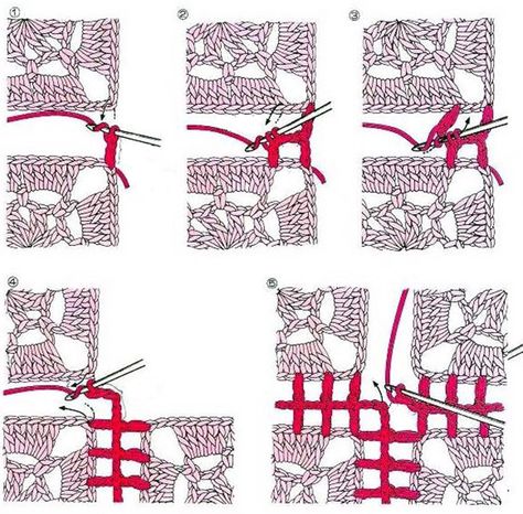 The Most Popular Joining Techniques | Beautiful Crochet Stuff Pola Jaring, Joining Crochet Squares, Beau Crochet, Confection Au Crochet, Crochet Blocks, Crochet Square Patterns, Crochet Diy, Granny Square Crochet Pattern, Crochet Stitches Tutorial