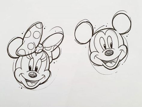 Minnie Mouse Tattoo For Daughter, Mickey And Minnie Drawings, Mickey Minnie Tattoo, Mickey Mouse Tattoo Ideas, Minnie Mouse Tattoo, Mad Hatter Tattoo, Mickey And Minnie Tattoos, Minnie Tattoo, Mickey Tattoo