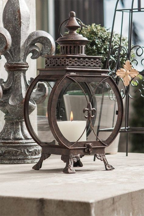 Wrought Iron Candle Lanterns - Ideas on Foter Indoor Lanterns Decor, Iron Furniture Design, Indoor Lanterns, Wrought Iron Furniture, Wrought Iron Candle Holders, Wrought Iron Candle, Lantern Ideas, Iron Candle Holder, Bedding Sheets