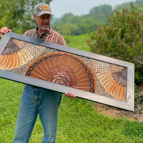 Jeff Fredrick | Latest customer project, more information on my YouTube channel. #jefffredrickfeatherart #jefffredrickschampionchoice #easternwildturkey… | Instagram Decorating With Deer Mounts, Turkey Hunting Decor, Hunting Home Decor, Turkey Mounts, Waterfowl Taxidermy, Hunting Crafts, Antler Projects, Hunting Cabin Decor, Deer Antler Decor