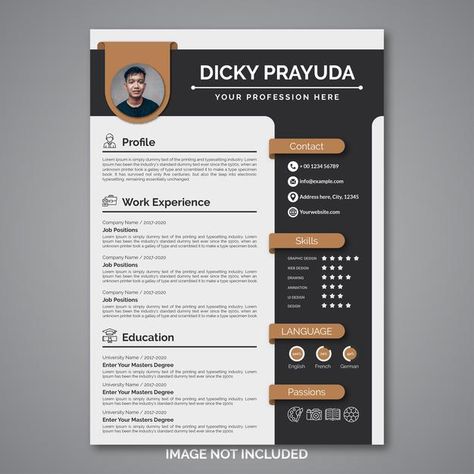 Professional curriculum vitae template | Premium Vector #Freepik #vector #templates #education #resume #cv Curriculum Vitae Design, Curriculum Template, Cv Original, Cv Inspiration, Cv Design Template, Resume Ideas, Curriculum Vitae Template, Minimalist Resume Template, Modern Cv Template