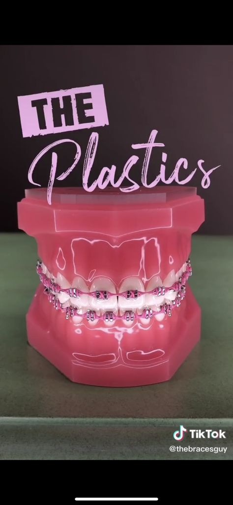 Mix Braces Colors, Hot Pink And Light Pink Braces, Braces Colors With Rubber Bands, Powerchain Braces Colors Pink, Pink And Black Braces, Dark Pink Braces, Neon Pink Braces, Baby Pink Braces, Light Pink Braces