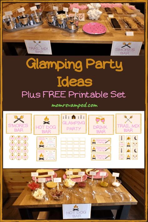 Glamping Birthday Party Activities, Glamping Birthday Party Decorations, Glamping Activities, Glamping Party Ideas, Eloise Birthday, Camping Sleepover, Campout Party, Sleepover Parties, Glamping Birthday Party