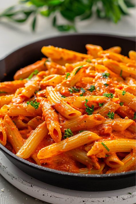 Roasted Red Pepper Pasta - Insanely Good Red Pepper Chicken Pasta, Pasta With Roasted Red Peppers, Pasta Red Sauce Recipe, Red Bell Pepper Pasta, Roasted Bell Pepper Pasta, Pasta With Red Sauce Recipes, Red Pasta, Red Pepper Recipes, Red Sauce Recipe