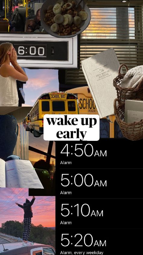 wake up early aesthetic Early Morning Habits, Full Schedule Aesthetic, Wake Up Early Quotes Motivation, Waking Up Early To Study, Early Morning Work Aesthetic, Waking Early Aesthetic, Waking Up Early Aesthetic 5am Alarm, Wake Up At 5 Am Aesthetic, Going To Bed Early Aesthetic