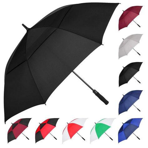 Automatic Open Golf Umbrella, 62/68/72 Inch Extra-Large Oversized Double Canopy Vented Windproof Waterproof Stick Rain Golf Umbrellas for Men and Women Umbrella Man, Windproof Umbrella, Large Umbrella, Best Umbrella, Golf Umbrella, Compact Umbrella, Canopy Design, Rain Umbrella, Umbrella Holder