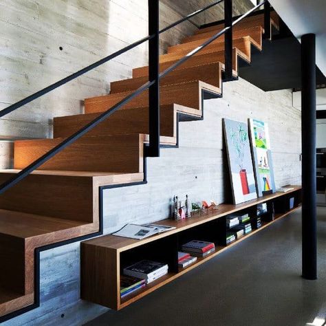 Interior Design Examples, Modern Stair Railing, Penthouse Design, Diy Staircase, Staircase Handrail, Duplex Penthouse, Escalier Design, Minimal Interior Design, Metal Stairs