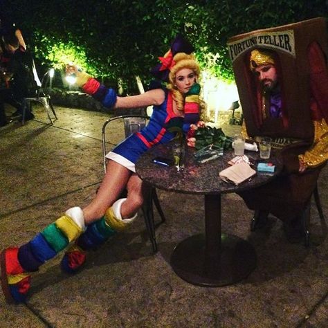 Pin for Later: All the Celebrity Halloween Costumes of 2015 Behati Prinsloo as Rainbow Brite Rainbow Brite Costume, 2015 Halloween Costumes, Best Celebrity Halloween Costumes, Celebrity Halloween, Classic Halloween Costumes, Fred Flintstone, Celebrity Halloween Costumes, Morning Cartoon, Baby One More Time