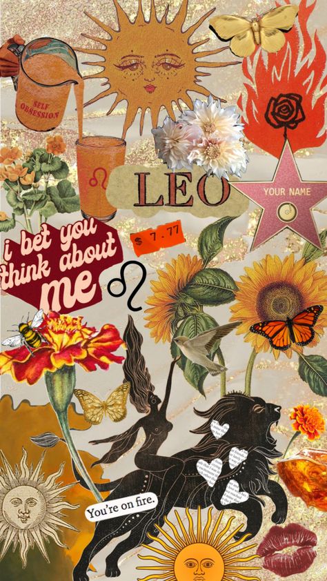 #leo #leoaesthetic #leoseason #leosun #leomoon #leorising #astrology #zodiac Leo Season Wallpaper Aesthetic, Leo Asthetic Picture Wallpaper, Leo Collage Wallpaper, Leo Wallpaper Zodiac Aesthetic, Leo Asthetic Picture, Leo Themed Birthday Party, Leo Color Palette, Leo Background Wallpapers, Leo Wallpaper Aesthetic