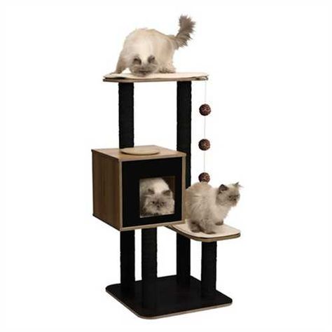 Black Cat Tree, Katt Diy, Chat Diy, Cat Tree Scratching Post, Modern Cat Tree, Cat Tree Condo, Cat Bed Furniture, Cat Condo, Modern Cat