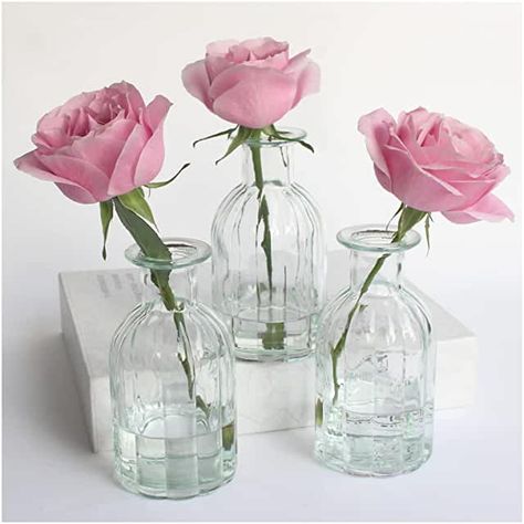 Amazon.com: colored glass vases Small Glass Vase, Glass Vases Centerpieces, Small Glass Vases, Vase For Flowers, Clear Glass Vase, Clear Vases, Clear Vase, Rustic Vase, Clear Glass Vases