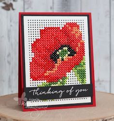 Doris Designs, Embroidered Cards, Embroidery On Paper, Flower Poppy, Stitched Cards, Stitch Cards, Embroidery Cards, Stitching Cards, Paper Smooches