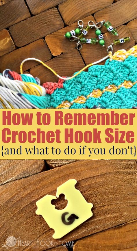 How to Remember Crochet Hook Size - and What to Do if You Don't - THIS IS BRILLIANT! Crochet Hacks, Diy Crochet Hook, Crochet Hook Handles, How To Remember, Crochet Hook Holder, Crochet Hook Size, Crochet Hook Case, Crochet Classes, Crochet Hack