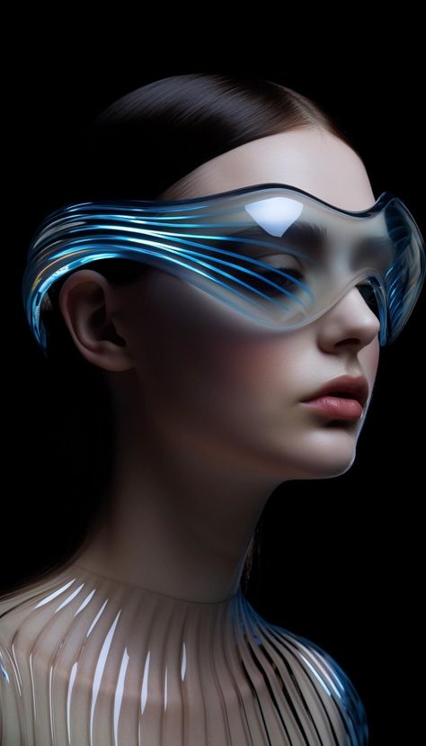 Sci Fi Fashion Futuristic, Scifi Photography, Futuristic Fashion Photography, Futuristic Fashion Aesthetic, Glasses Futuristic, Futuristic Glasses, Perfect Concealer, Dark Under Eye Circles, Apply Concealer