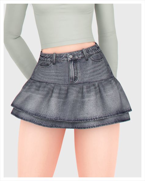 Jean Skirt Sims 4 Cc, Sims 4 Cc Patreon Skirts, Sims 4 Cc Skirts Short, Sim4 Cc Clothing Women, Sims 3 Cc Patreon, Babytears Cc Sims4, Sims 4 Jean Skirt, Sims 4 Cc Patreon Jeans, Sims 4 Cc Clothes Skirt