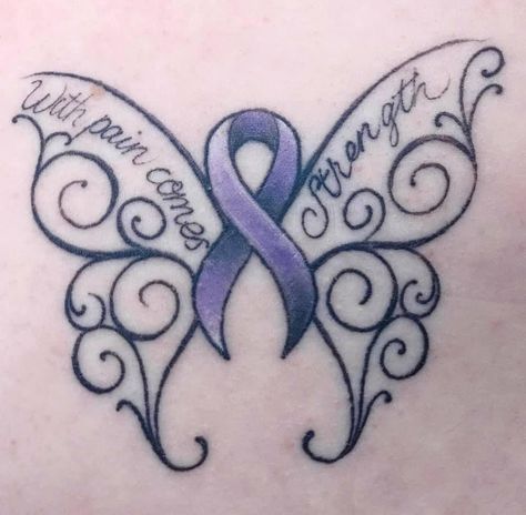 Preemie Tattoo, Lymphoma Tattoo, Purple Ribbon Tattoos, Family Heart Tattoos, Pink Ribbon Tattoos, Butterfly Tattoos Images, Medical Items, Awareness Tattoo, Meaningful Tattoo Quotes