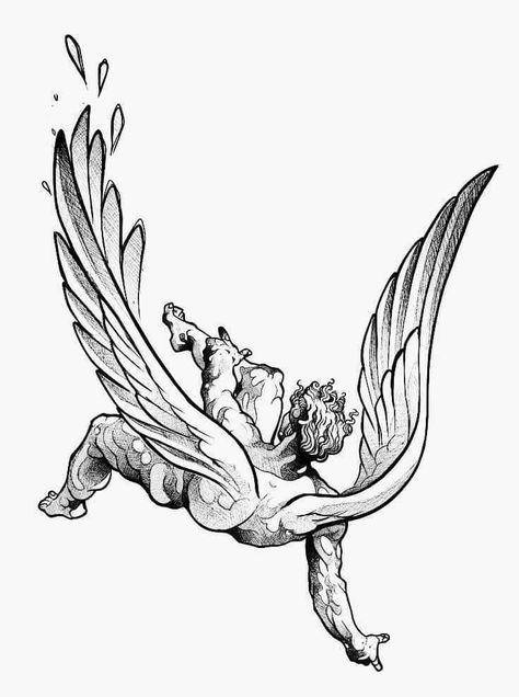 Tris Tattoo, Greek Drawing, Icarus Tattoo, Biblical Tattoos, Meaningful Tattoo Quotes, Small Forearm Tattoos, Sick Tattoo, Demon Tattoo, Greek Tattoos