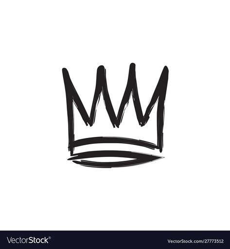 Crown hand drawn style vector image King Crown Drawing, Courage Tattoos, Crown Vector, Crown Illustration, Illustration Pop Art, Small Chest Tattoos, Crown Drawing, Crown Tattoo Design, Aquarius Tattoo