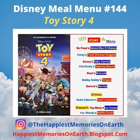 Toy Story 4 Dinner And A Movie, Disney Themed Movie Night, Disney Movie Night Food, Disney Movie Night Dinner, Fried Chicken Nuggets, Date Night Movies, Movie Night Dinner, Movie Night Food, Disney Dinner