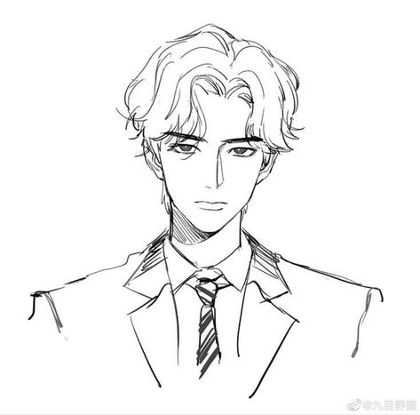 Anime Jawline Reference, How To Draw A Middle Part, Anime Guy Drawing Reference, Sleeve Drawing Reference, Dear Drawing, Boy Hair Drawing, Anime Face Drawing, الفن الرقمي, Best Drawing