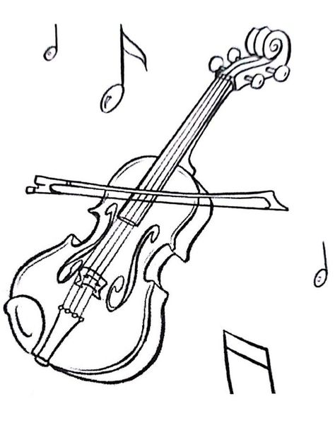 Violin Art Drawing, Violin Drawing Easy, Violin Drawing, Fun Things To Draw, Music Notes Tattoo, Violin Design, Simple Sketches, Violin Art, Note Tattoo