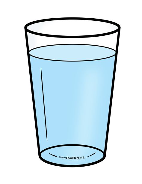 Water illustration. Find at foodhero.org. #schoolart #water #bullentinboards Cup Of Water Drawing, Glass Of Water Drawing, Water In Glass, Glass With Water, Water Cartoon, Water Clipart, Glass Illustration, Water Sticker, Gacha Props