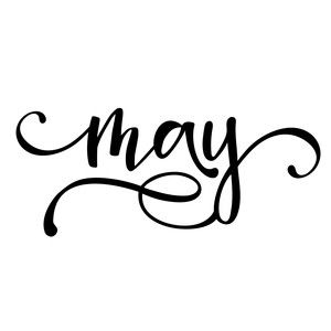 Silhouette Design Store - Search Designs : Month May In Calligraphy, May Calligraphy, May Font, May Lettering, May Month, Tipografi 3d, Calendar Journal, May Designs, Creative Lettering