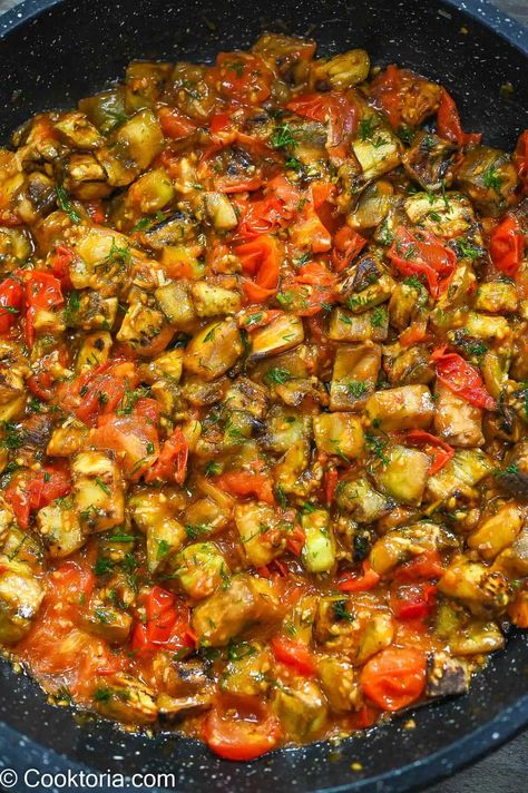 Eggplant And Jalapeno Recipes, Tomatoes And Eggplant Recipe, Eggplant Squash Tomato Recipe, Eggplant Tomato Salad, Eggplant Meals Dinners, Eggplant And Tomatoes Recipes, Eggplant And Brussel Sprouts Recipes, Eggplant Cherry Tomatoes, Roasted Eggplant And Tomatoes