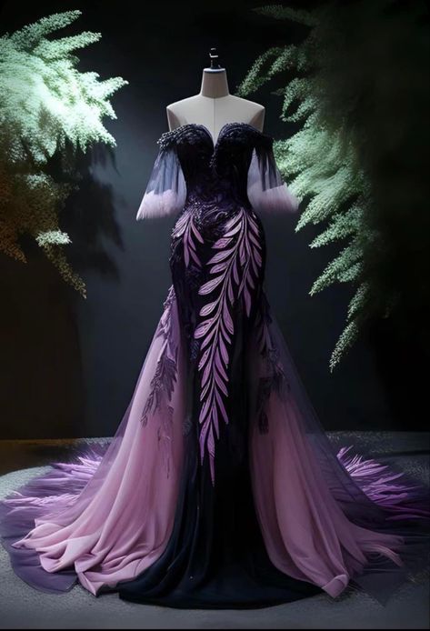 New Fashion Dress, Art Dresses, Black Wedding Gowns, Dress Art, Outfit Korean, Fantasy Dresses, Dresses Style, Style Japanese, Fantasy Gowns