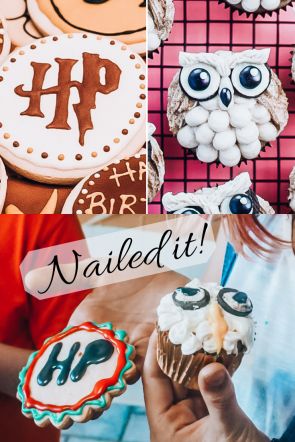 Nailed It Birthday Party, The Chosen One Birthday, Chosen One Birthday, Nailed It Party, Fun School Activities, It Birthday Party, Harry Potter Snacks, Summer School Ideas, Owl Cupcakes