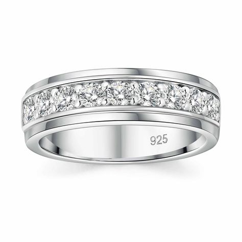 PRICES MAY VARY. 【Good Quality 】: This mens gold wedding band is made of 925 sterling sliver and 11 round high-quality 5A CZ stones. The stones are carefully selected and set in a durable and long-lasting wedding band that is designed to withstand daily wear and tear. Total weight: 5.67g, 6.0mm width. Total stone weight:1cttw. 【Timeless Design for Men Rings】: This gold rings for men features a classic design that is both elegant and sophisticated. Promise rings for him make it a perfect choice f Gold Rings For Men, Rings For Him, Matching Couple Rings, Promise Rings For Him, White Gold Wedding Ring, Mens Gold Wedding Band, Couples Ring Set, Gold And Silver Rings, Jewelry Wedding Rings