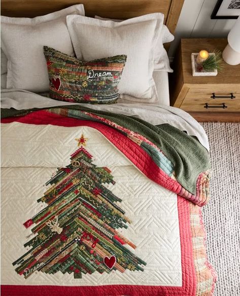 New Arrivals Christmas Tree Quilt, Christmas Quilt Patterns, Christmas Is Over, New Home Decor, Linen Sheet Sets, Holiday Quilts, Winter Quilts, Tree Quilt, Christmas Bedroom