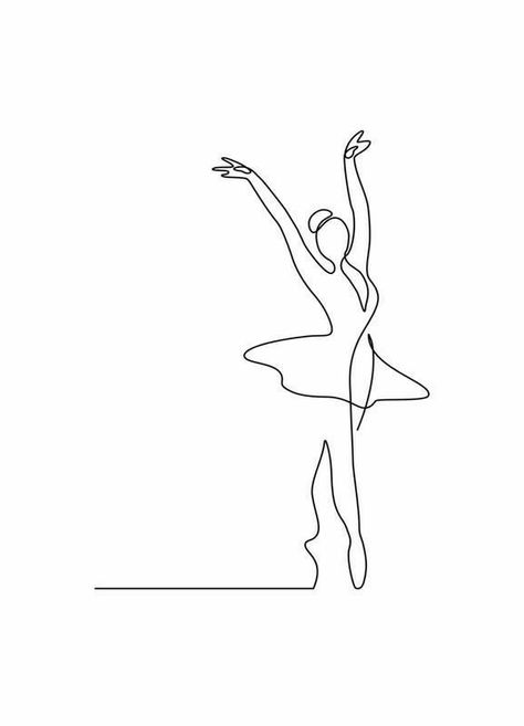 Sport Tattoos, A Line Drawing, White Dance, Dance Sports, Ballet Posters, Art Sport, Single Line Drawing, Continuous Line Drawing, Line Art Design