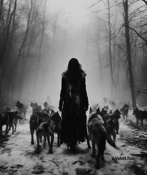 Running With Wolves Aesthetic, Women Who Run With The Wolves Art, Werewolf Dark Aesthetic, Women Who Run With The Wolves Aesthetic, Wolf Witch, Voodoo Magic, Werewolf Aesthetic, Witch Spirituality, Dog Photoshoot