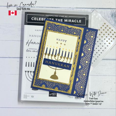 Celebrate the Miracle SU 1 Celebrate The Miracle, Stampin Up Celebrate The Miracle, Celebrate The Miracle Stampin Up Cards, Stampin Up Celebrate The Miracle Cards, Stampin Up Hanukkah Cards, Su Celebrate The Miracle, Stampin Up Hannukah Cards, Hanakah Cards Diy, Happy Hanukkah Handmade Cards