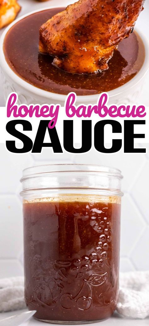 Honey Barbeque Sauce, Homemade Honey Bbq Sauce, Easy Homemade Bbq Sauce, Honey Bbq Sauce Recipe, Easy Bbq Sauce, Bbq Sauce Homemade Easy, Honey Barbecue Sauce, Homemade Bbq Sauce Recipe, Sweet Bbq Sauce