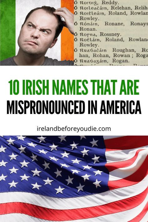 Irish can be a hard language to grasp, we get it, but with these ten Irish surnames that are always mispronounced in America, there is no excuse! #Irishnames #IrishAmerica #AmericanIrish Irish Fantasy Names, Irish Surnames Family Names Ireland, Irish Baby Boy Names, Irish Last Names, Irish National Anthem, Irish Boy Names, Irish Girl Names, Irish Baby Names, Irish Surnames