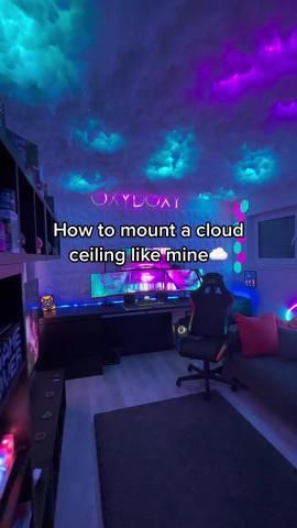 ☁️ led cloud ceiling ☁️ #perte #fyp | Led Lights Bedroom | TikTok Led Lights Bedroom Clouds, Cloud Ceiling Diy Led Lights, Diy Clouds Ceiling, Bedroom Tiktok, Led Lights Bedroom, Cloud Ceiling, Led Lighting Diy, Setup Gaming, Led Lighting Bedroom