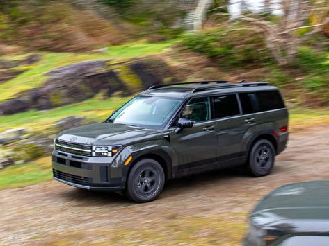 First Drive: 2024 Hyundai Santa Fe XRT Review | Off-Road Ready? Dream Vehicles, Were Expecting, Mid Size Suv, Black Santa, All Terrain Tyres, Roof Rails, Weekend Warrior, Hyundai Santa Fe, Future Car