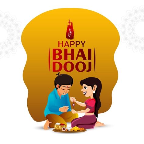 Happy bhai dooj festival with creative c... | Premium Vector #Freepik #vector #bhai-dooj #bhai-duj #diwali-festival #diwali-celebration Bhai Dooj Images, Happy Bhai Dooj, Bhai Dooj, A Box Of Chocolates, Box Of Chocolates, Diwali Celebration, Diwali Festival, Brotherly Love, Psd Icon