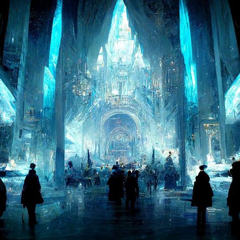 Ice Castles, Fantasy Castle, Fantasy City, Fantasy Places, Fantasy Setting, Fantasy Art Landscapes, Fantasy Aesthetic, Fantasy Concept Art, 판타지 아트