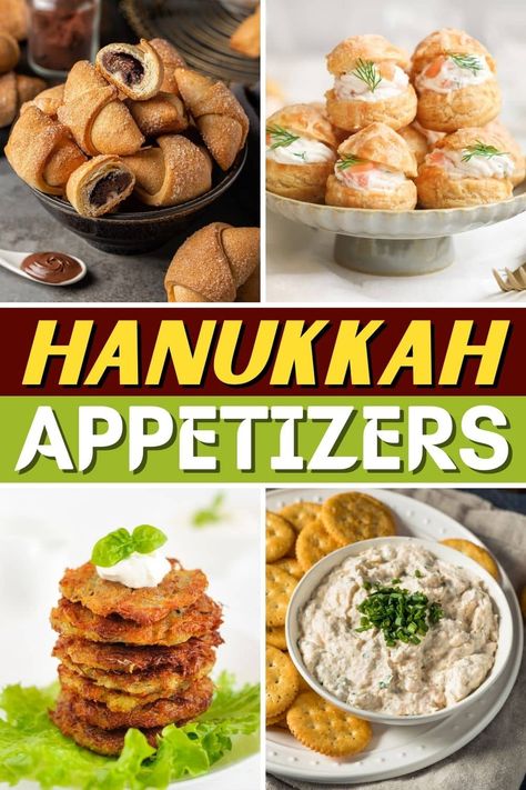 Jewish Appetizers, Easy Hanukkah Recipes, Hanukkah Party Food, Hanukah Menu, Potato Knishes, Hanukah Appetizers, Hannukah Recipes, Hanukkah Dinner, Super Bowl Snacks