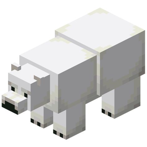 Polar Bear – Official Minecraft Wiki Minecraft Polar Bear, Rayquaza Pokemon, Bears Game, Bear Attack, Baby Polar Bears, Bear Names, Bear Statue, Cardboard Box Crafts, Minecraft Inspiration