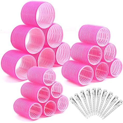 Velcro Curlers, Big Rollers, Rollers For Hair, Large Hair Rollers, Hair Roller Clips, Diy Hair Rollers, Hair Curlers Rollers, Large Curls, Hair Roller